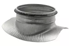 Samling til spiralrør Ø180/200 mm – 200 mm (90°) – galvaniseret